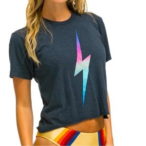 BOLT BOYFRIEND TEE - RAINBOW PINK